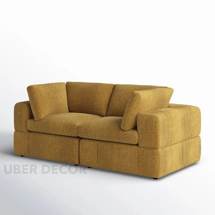 Liraya 79" Loveseat- Bubble Style Cushioned 2 Seater Sofa Couch for Living Room or Office