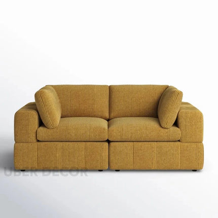 Liraya 79" Loveseat- Bubble Style Cushioned 2 Seater Sofa Couch for Living Room or Office
