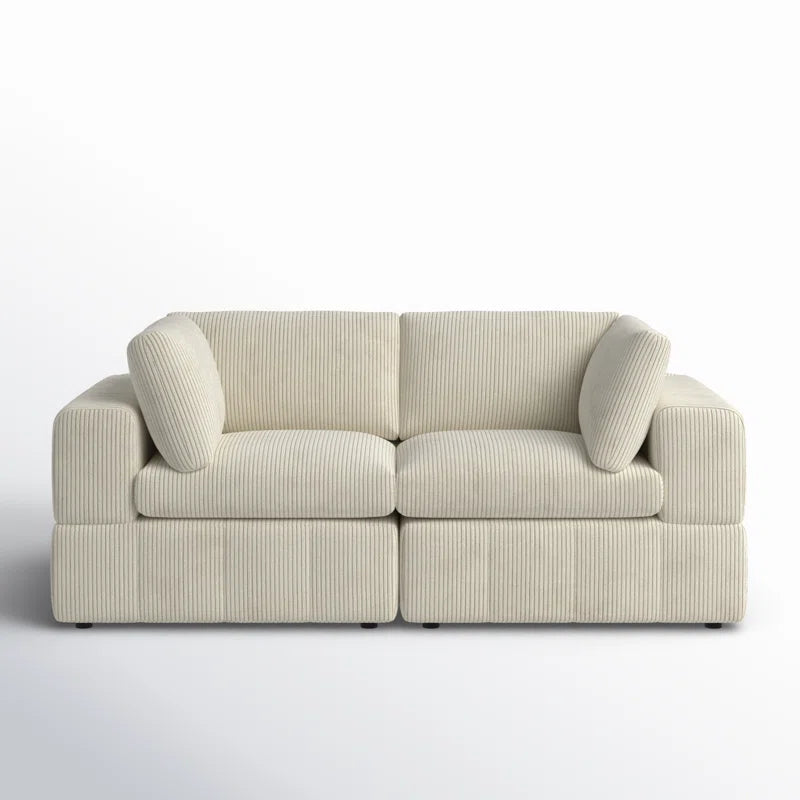 Liraya 79" Loveseat- Bubble Style Cushioned 2 Seater Sofa Couch for Living Room or Office