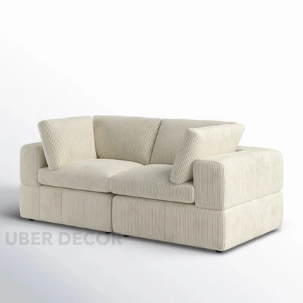 Liraya 79" Loveseat- Bubble Style Cushioned 2 Seater Sofa Couch for Living Room or Office