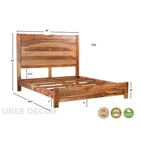 ChestnutRise Handcrafted Panel Bed for Timeless Indian Homes - Uber Decor