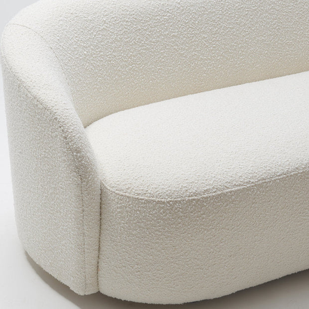 Lunor 68" 2-Seater Curved Couch – Customisable Upholstered Minimalist Sofa for Living Room - Uber Decor