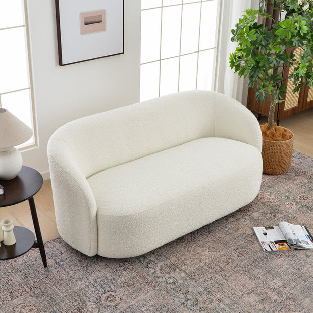 Lunor 68" 2-Seater Curved Couch – Customisable Upholstered Minimalist Sofa for Living Room - Uber Decor