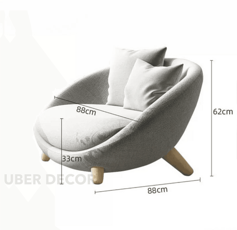 Anviya Luxe Accent Chair – Minimal Nordic Plushy Chair for any Room - Uber Decor