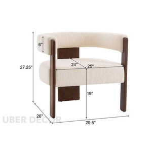 LIDO – American Luxury Danish Modern Accent Chair for Living Room & Lounge Spaces - Uber Decor