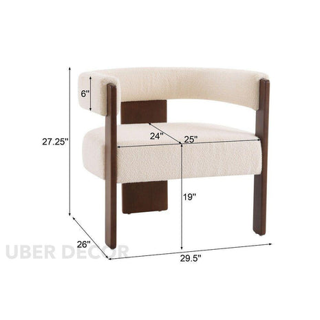 LIDO – American Luxury Danish Modern Accent Chair for Living Room & Lounge Spaces - Uber Decor