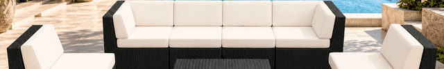 Coastava Modular Sectional Sofa Set with Center Table Outdoor Seating for Decks, Patios & Waterfront Terraces