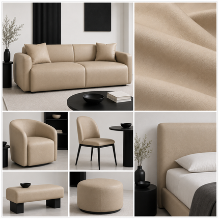 DONALD - Upholstery Fabric- Ivory