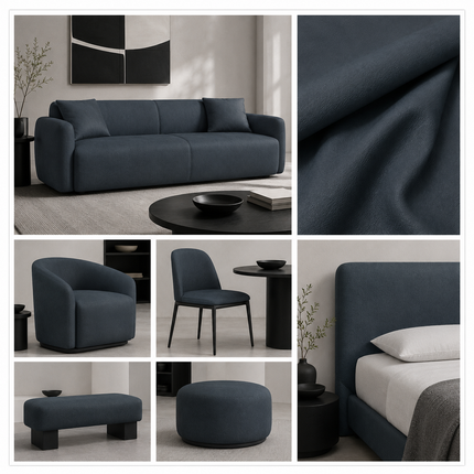DONALD - Upholstery Fabric- Grey