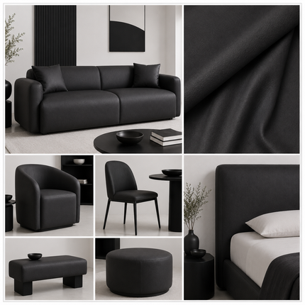DONALD - Upholstery Fabric- Black