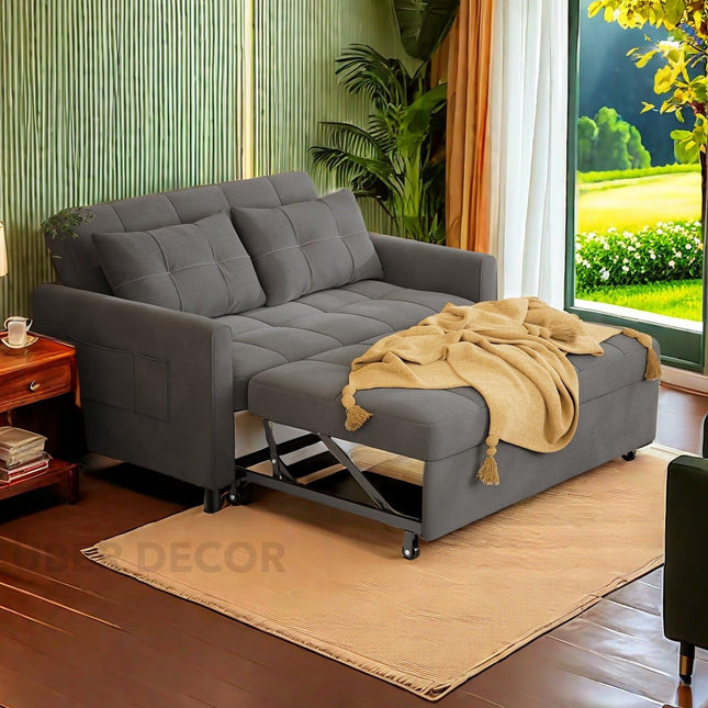 Buenos Sleeper Sofa Bed- Small Compact 3 in 1 Sleeper Sofa for Small Living Room or Guest Room - Uber Decor