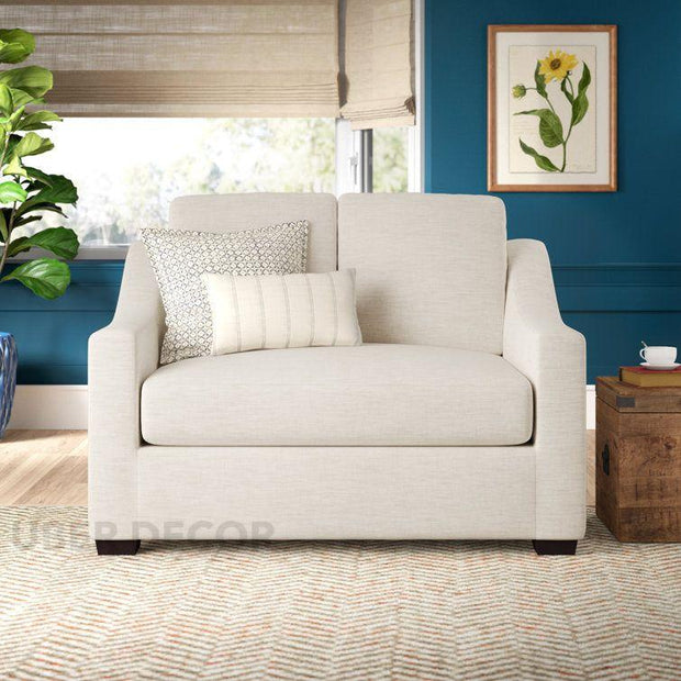 Cairo 55.5" Upholstered 2‑Seater Couch – Sleek Compact Sofa for Modern Living - Uber Decor