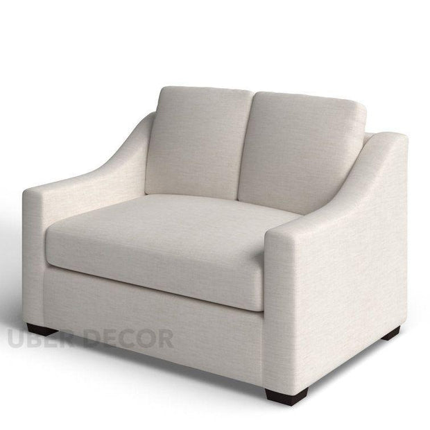 Cairo 55.5" Upholstered 2‑Seater Couch – Sleek Compact Sofa for Modern Living - Uber Decor
