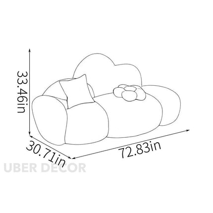 Ghent Puff Lounge Sofa – Minimalist Nordic-Inspired Relaxing Seating for Living Rooms & Bedrooms