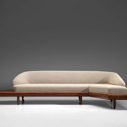 Dallas 4-Seater Modern Sectional Sofa Wooden Base Neutral Upholstered Couch for Living Room