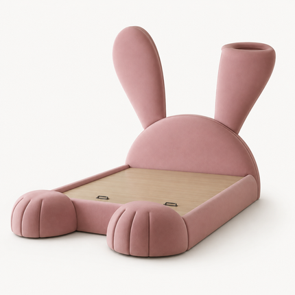 Dreamtail Bunny Bed – Playful Ear Headboard with Matching Paw Footrests