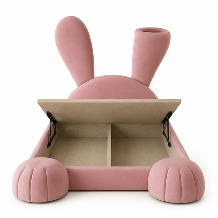 Dreamtail Bunny Bed – Playful Ear Headboard with Matching Paw Footrests