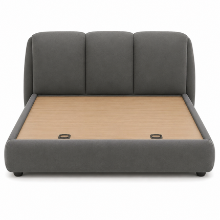 Dreamy Drift Wabi-Sabi Curved Bed – Japandi Organic Platform Bed for Modern Bedrooms