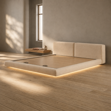 Driftline Floating LED Platform Bed – For Modern Bedroom Innovation