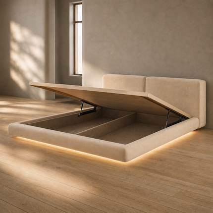 Driftline Floating LED Platform Bed – For Modern Bedroom Innovation