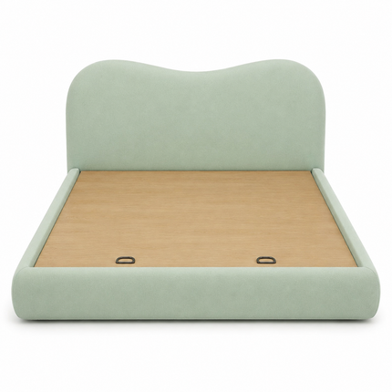Drowse Curve Minimal Bed – Wabi-Sabi Japandi Platform Bed for Modern Bedrooms