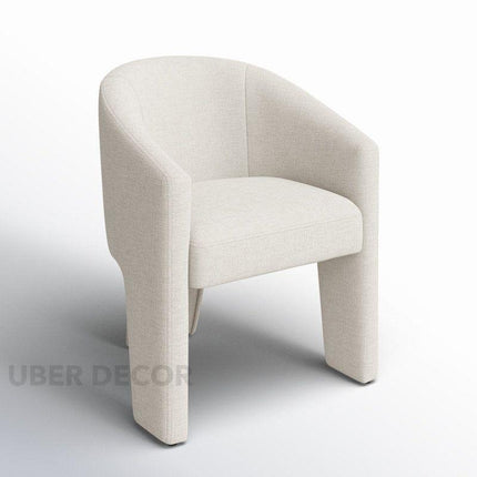 Arvo Modern Side Chair Custom Crafted Minimal Form with Rounded Silhouette Ideal for Dining Room Bedroom or Lounge Space - Uber Decor