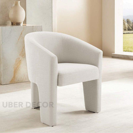 Arvo Modern Side Chair Custom Crafted Minimal Form with Rounded Silhouette Ideal for Dining Room Bedroom or Lounge Space - Uber Decor