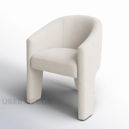 Arvo Modern Side Chair Custom Crafted Minimal Form with Rounded Silhouette Ideal for Dining Room Bedroom or Lounge Space - Uber Decor
