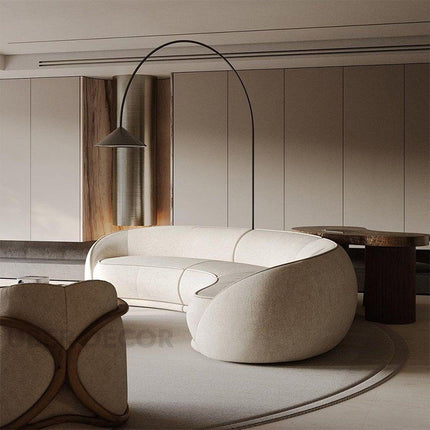 Rabat Curved Sectional Sofa Modern Japandi Luxury Sofa Customizable Made-to-Order Living Room Couch