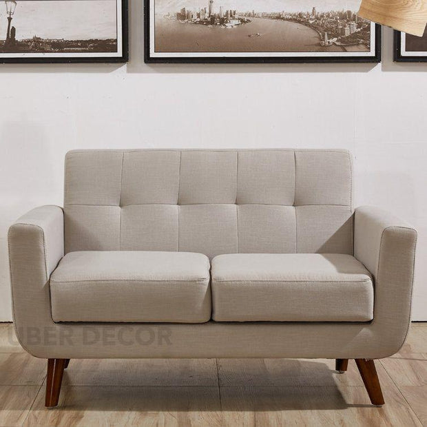 Mumbai 51" 2‑Seater Curved Loveseat – Customisable Soft-Edge Sofa for Living or Lounge - Uber Decor