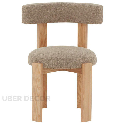 Taren Modern Accent Chair Custom Made Architectural Design with Solid Wood Legs Ideal for Living Room Bedroom Lounge - Uber Decor