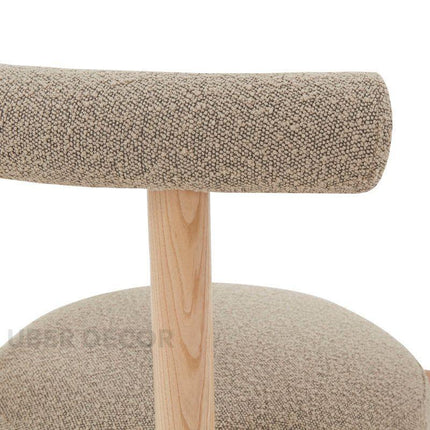 Taren Modern Accent Chair Custom Made Architectural Design with Solid Wood Legs Ideal for Living Room Bedroom Lounge - Uber Decor