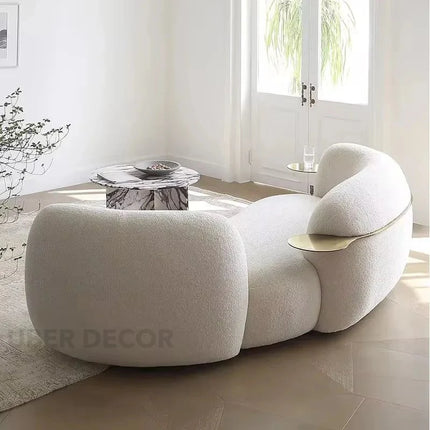 SkyHaven Cloud Lounge Sofa - Ultra-Soft Curved Couch for Minimalist Living Rooms
