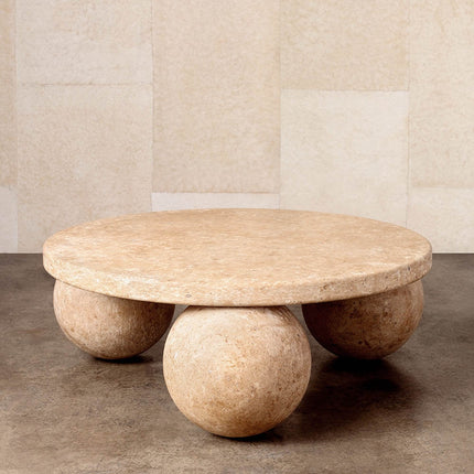 Albany Contemporary Mid Century Modern Japandi Coffee Table – Organic Freeform Wooden Top with Geometric Base – Minimalist Designer Center Table for Living Room