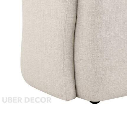 Tovia Modern Dining Chair Custom Made Barrel Back Design Ideal for Dining Room Living Area Compact Luxury Furniture - Uber Decor