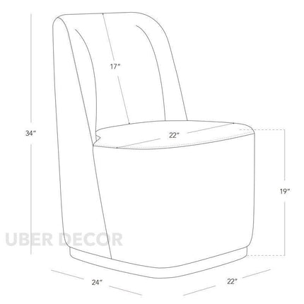 ArcLinea Modern Dining Chair Set of 2 Contemporary Minimalist Custom Made Design Ideal for Dining Room Kitchen Dining Area - Uber Decor