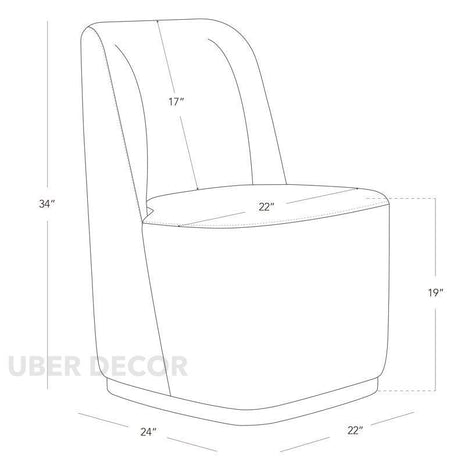 ArcLinea Modern Dining Chair Set of 2 Contemporary Minimalist Custom Made Design Ideal for Dining Room Kitchen Dining Area - Uber Decor