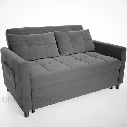 Buenos Sleeper Sofa Bed- Small Compact 3 in 1 Sleeper Sofa for Small Living Room or Guest Room - Uber Decor