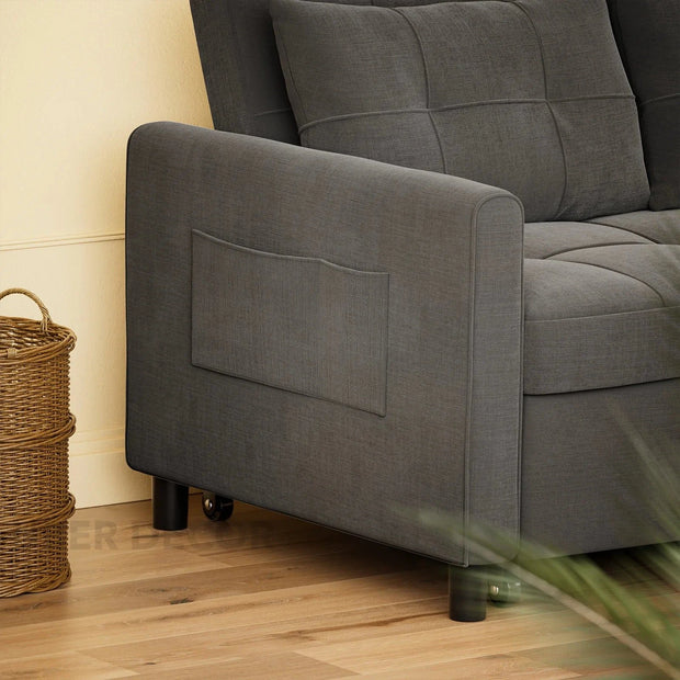 Buenos Sleeper Sofa Bed- Small Compact 3 in 1 Sleeper Sofa for Small Living Room or Guest Room - Uber Decor