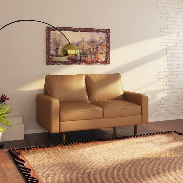 Rikka 57" Square Arm 2-Seater Couch – Customisable Compact Sofa for Living Room or Office - Uber Decor