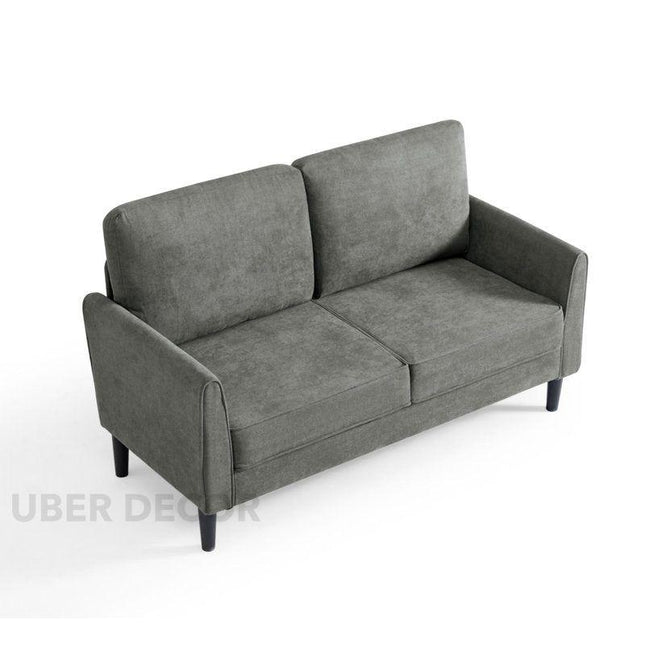 Velro 58" 2-Seater Upholstered Couch – Customisable Contemporary Sofa for Compact Living Rooms - Uber Decor