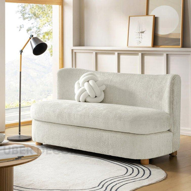 Ayami 63" 2-Seater Curved Couch – Customisable Contemporary Minimalist Sofa for Living Room - Uber Decor