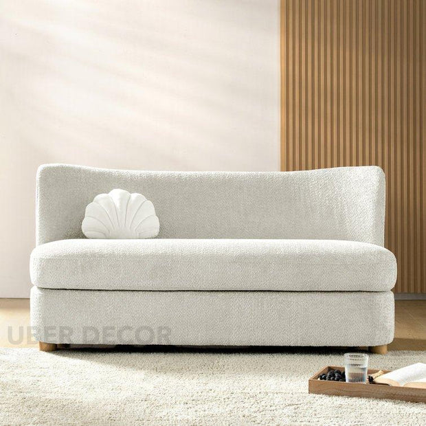 Ayami 63" 2-Seater Curved Couch – Customisable Contemporary Minimalist Sofa for Living Room - Uber Decor