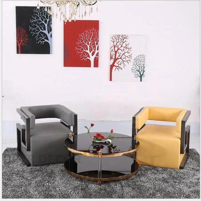 Aurora Luxe Faux Fur Accent Chair – Mid-Century Modern Glam Lounge Seating with Gold Stainless Steel Frame for Living Room & Hotel Spaces - Uber Decor