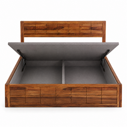 HavenWood Japandi Wabi-Sabi Platform Bed – Minimalist Customisable Wooden Bed for Master Bedroom