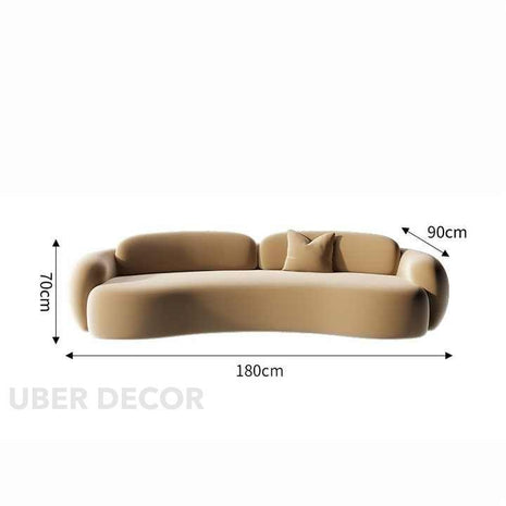 Riga European Sofa – Luxury Nordic Floor Lounge with Oversized Armrests & Custom Upholstery - Uber Decor