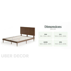 CedarVue Modern Platform Customisable Bed for Contemporary Bedrooms - Uber Decor