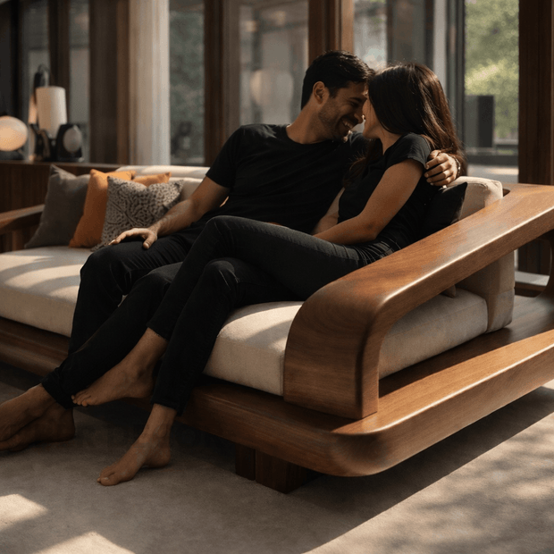 Toronto Luxury Wooden Sofa Sculptural Modern Couch for Living Room - product image 8
