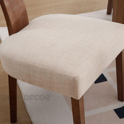 SereneSet Dining Chair Set of 2 Mid Century Modern Solid Wood Legs Custom Made Design Ideal for Dining Room Kitchen Dining Area - Uber Decor