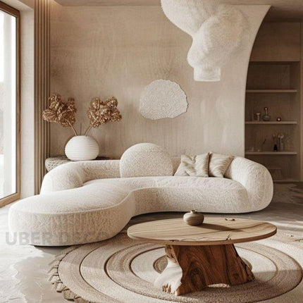 Brisbane Curved Sofa Modern Japandi Wabi-Sabi Style Designer Couch